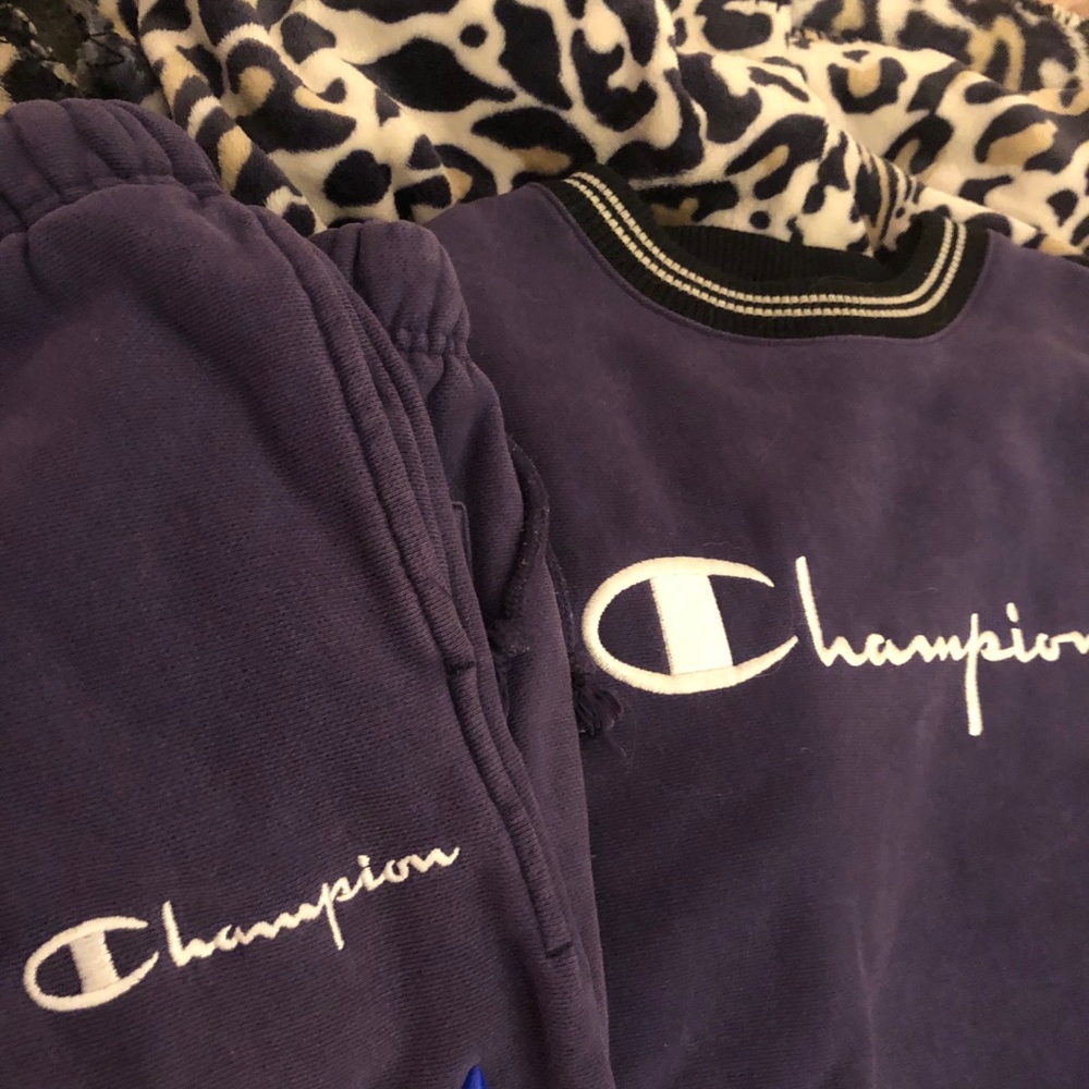 Purple Matching Women’s Champion Sweat Set